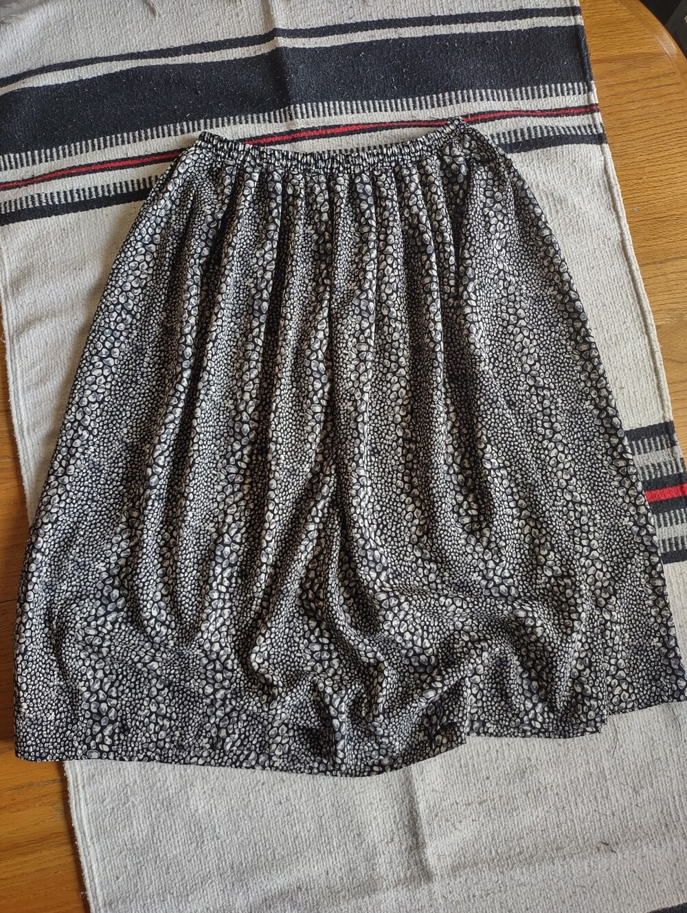 Leslie Fay, Vintage Abstract Print Midi Skirt, Size 8